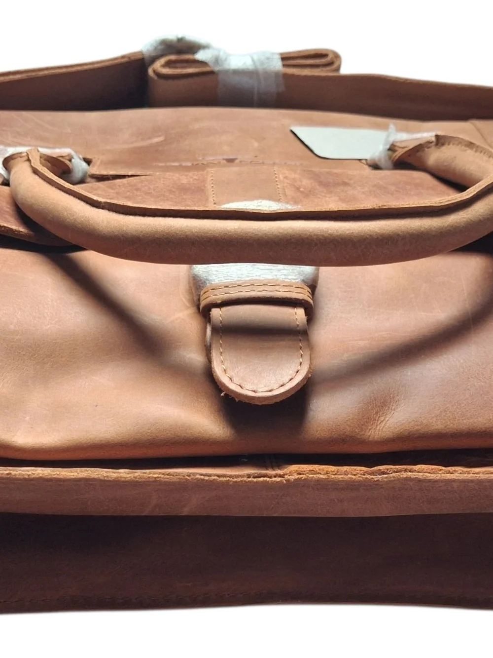 Urban Forest Leather Briefcase Messenger Laptop Bag Cognac Business Satchel NWT
